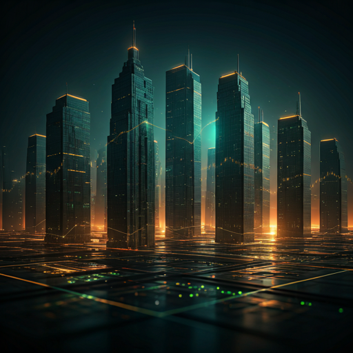 Financial Technology Cityscape